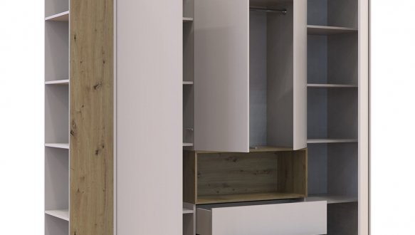 Шкаф для одежды с нишей и пеналом Дорос Дейл кашемир 4 дверный 234 см 3