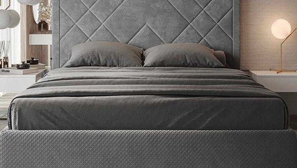 Кровать мягкая двуспальная Миромарк Вива 160 с подъемным механизмом и нишей для белья