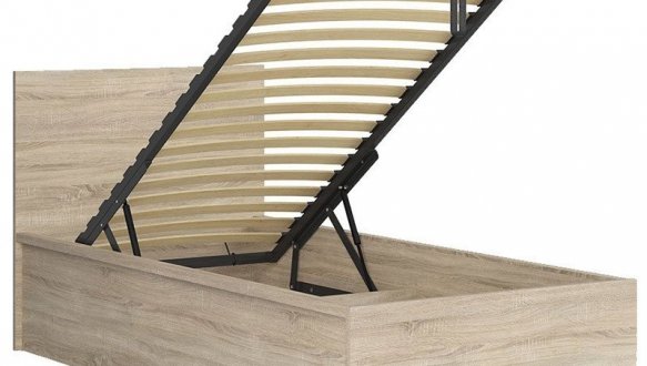 Кровать односпальная BRW Poland LOZ/90/B Tetrix / Тетрикс с подьемним механизмом и нишей для белья ДСП 7
