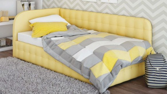 Ліжко м'яке Городок Флора з підйомним механізмом 8