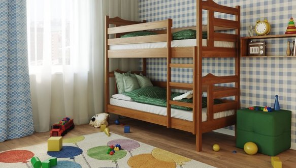 Двоярусне ліжко Санта + шухляди