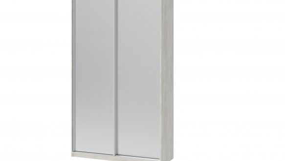 Шкаф-купе с зеркалами Дорос Сити Лайт белое дерево 2 дверный 120 см