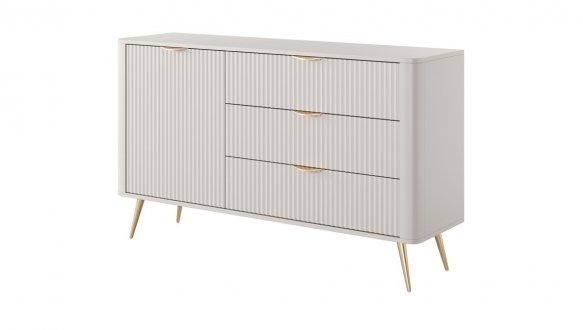 Комод 1D3S/138 Беж/Золоті ніжки Lante 2