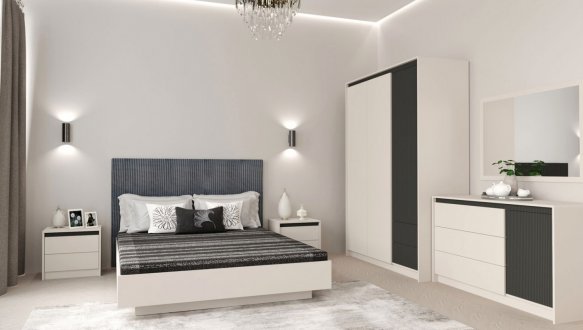 Ліжко LOZ160 без вкладу Монако Кашемір / Елегантний сірий софттач 2