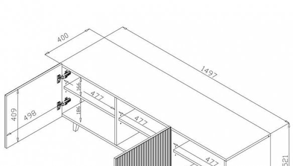Тумба ТВ 150 2D2K Pafos 9