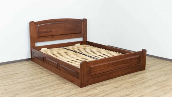 Ліжко дерев'яне Дрімка Едель з підйомним механізмом та нішею для білизни Бук 12