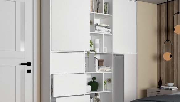 Шкаф Дорос Морган 3 дверный с 3-мя ящиками белый 180 см 2