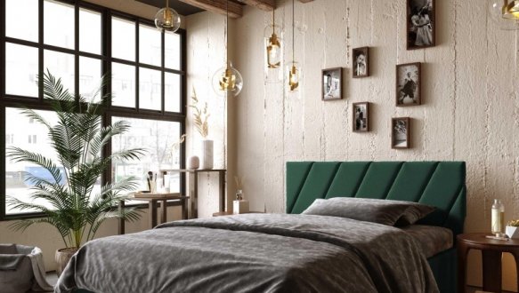 Кровать мягкая двуспальная Виорина Деко Палермо с подъемным механизмом и нишей для белья 7