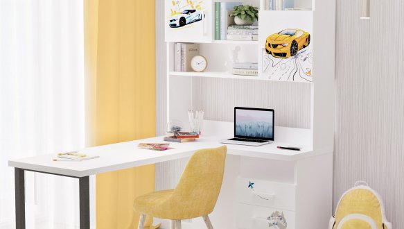 Стол с угловой надстройкой 