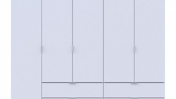 Шкаф Дорос Гелар белый 5 дверной 193,7 см 4