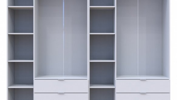 Шкаф Дорос Гелар белый 6 дверной 232,5 см 2