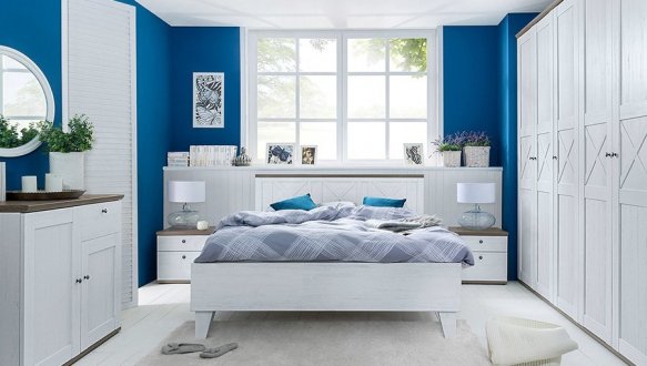 Модульная спальня Stockholm/Стокгольм BRW Poland Сосна Andersen белая/Дуб Сонома тёмный