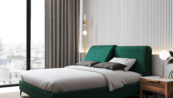 Кровать мягкая двуспальная Woodsoft Catania / Катания