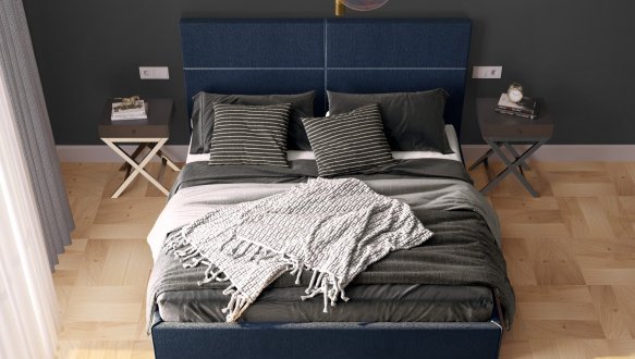 Ліжко м'яке двоспальне Шик Галичина Лайт 4