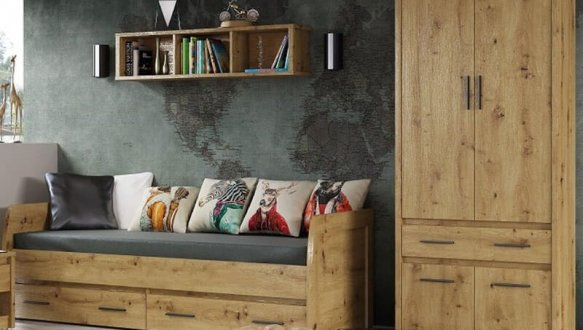 Шкаф SZF 4D1S VMV holding Айсон 2 дверный дуб крафт 2