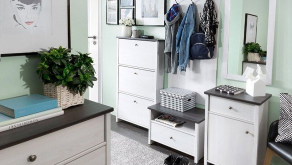 Модульная прихожая BRW Poland Porto / Порто Модрина сибиу светлая / Сосна ларико