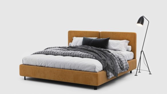 Кровать двуспальная мягкая Woodsoft Elim / Елим 3