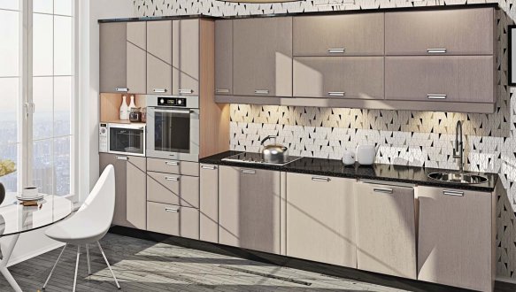 Модульна кухня Хай-тек матова галактика 17