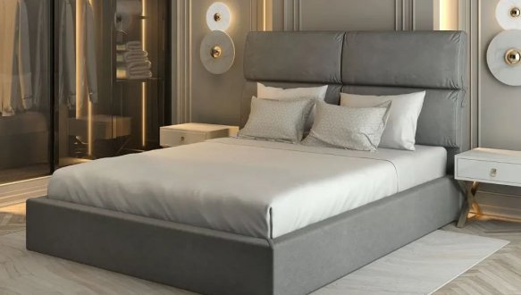 Кровать мягкая двуспальная Лев Санремо 1 0