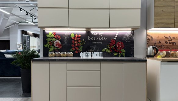 Кухня 2,0 м Фарбований МДФ Альфа ручка АКЦІЯ!