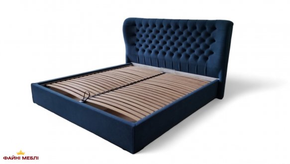 Кровать мягкая двуспальная Лев Амстердам с подъемным механизмом и нишей для белья 8