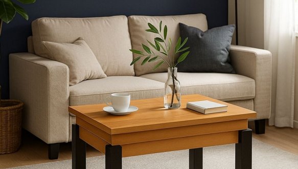 Стіл-трансформер B-Fly Art In Head Вільха темна / Венге 5