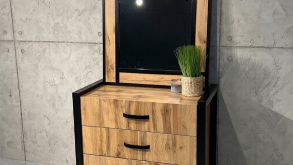 Дзеркало LOFT Дуб Сонома / Чорний мат MebliRoMax 0