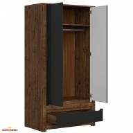 Шафа SZF2D1S BRW Poland Ruso 2 дверна чорний 104 см 2