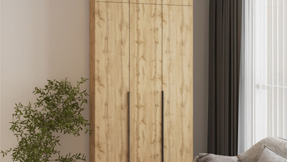 Шкаф Mebelstar Оскар трехдверный с антресолью Дуб тахо 120 см