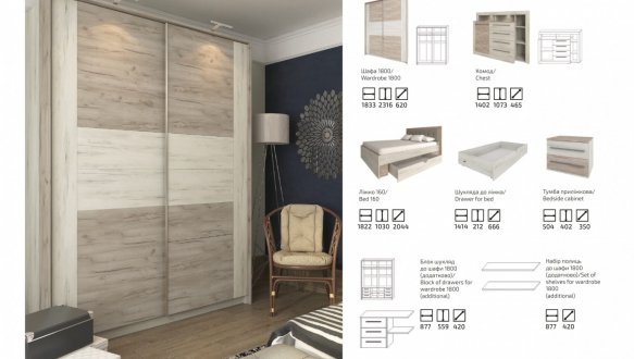 Модульная спальня Милана 0