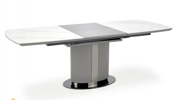 Стіл Dancan білий мармур/сірий 4