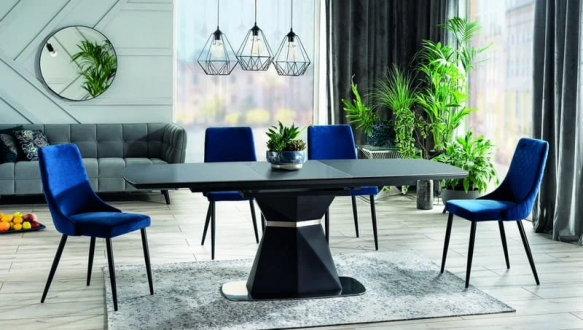 Стілець Piano B Matt Velvet синій 0