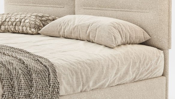 Кровать мягкая двуспальная Woodsoft Salerno / Салерно с подъемным механизмом и нишей для белья 3