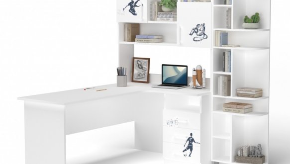 Стол угловой с надстройкой и эркером 19