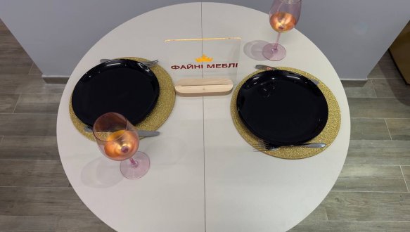 Стіл круглий розкладний MebliRoMax Rondo slide / Рондо Слайд D1100 4