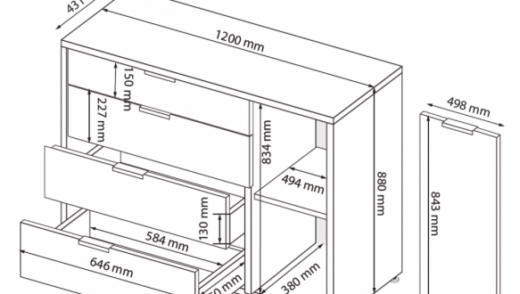 Комод 1дв 4шх Асти 2