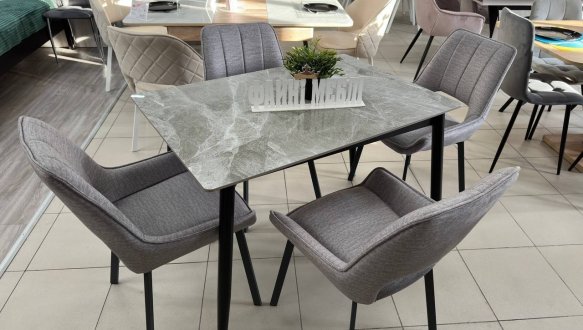 Стіл Rikard 120 Snow Stone Glossy 3