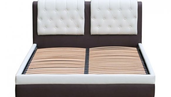 Кровать мягкая двуспальная Городок меблі Скарлет с подъемным механизмом и нишей для белья 7