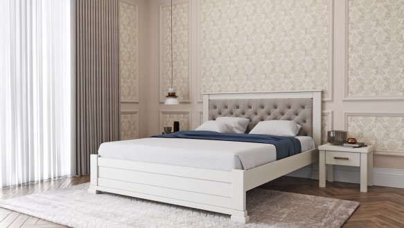 Ліжко дерев'яне Лев Лорд М50 масив Бук Білий