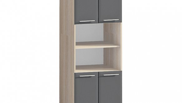 Шкаф П60.214.4Д В.1 под духовку или микроволновку Хай-тек цветная печать