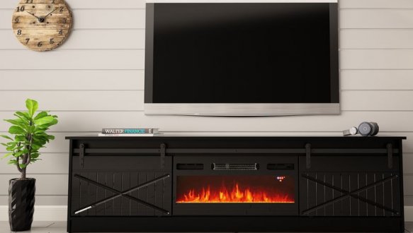 Тумба под ТВ Granero/Гранеро RTV200 Чёрный/Чёрный глянец Cama Ширина 200 см