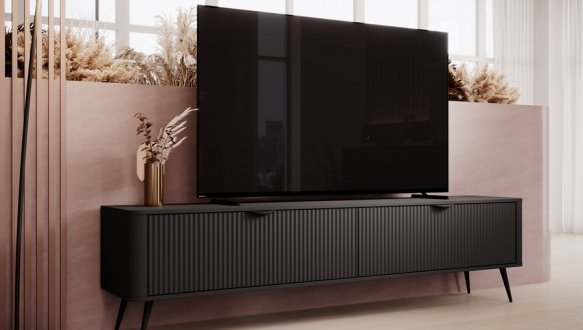 Тумба під ТВ Lante/Ланте RTV200 2D Чорний Perfect Home Ширина 200 см