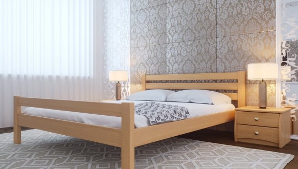 Кровать двуспальная деревянная ЧДК массив Ольха Элегант 0