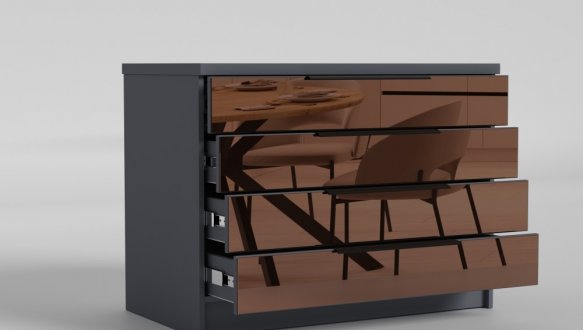 Комод зеркальный 1000 Нуар MatroLuxe 0