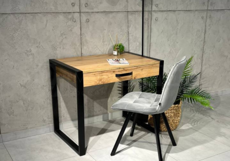 Стіл LOFT 1Ш Дуб Сонома / Чорний мат MebliRoMax 9