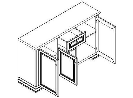 Комод 3D1S Вайт Гербор 2