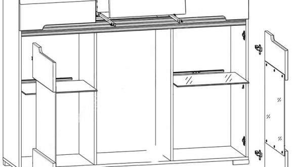 Буфет KOM2W1D3S/10/15 Амелія 3