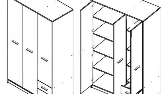 Шкаф SZF3D2S Гербор Непо 4 дверный нимфея альба 119 см 3