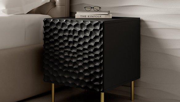 Тумба приліжкова Cama Hole/Хоул Чорний матовий