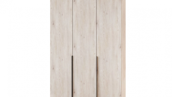 Шкаф Mebelstar Оскар трехдверный с антресолью и ящиками Аляска серая 120 см 4